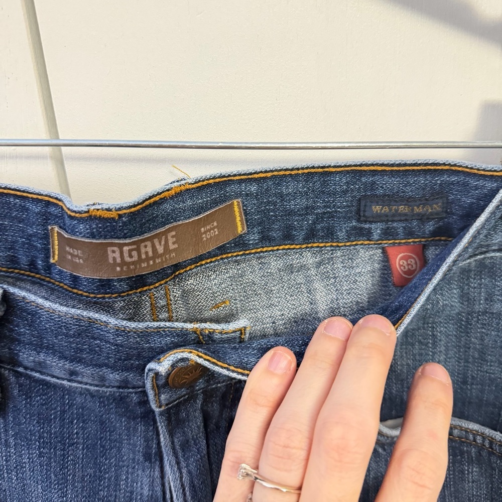 Agave Denim Waterman Relaxed Straight Jeans | Men’s 33 | Made in USA - Picture 4 of 6